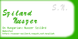 szilard nuszer business card